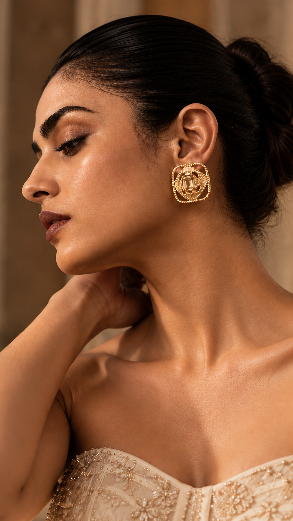 Rumea Studs - Champagne
