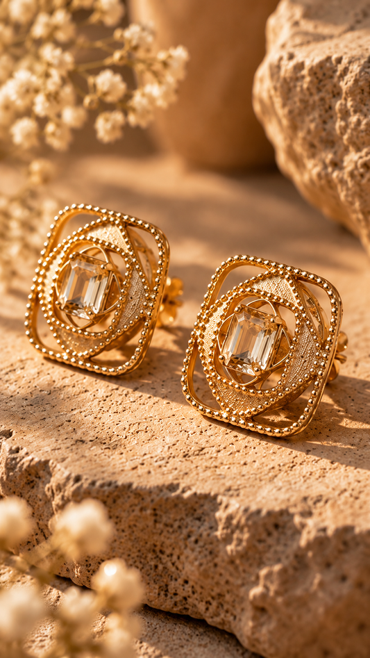 Rumea Studs - Champagne