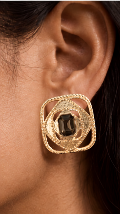 Rumaina Studs - Smoky Brown