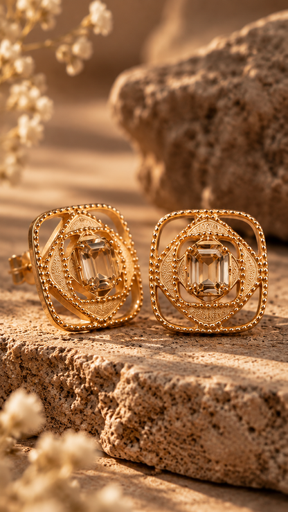 Rumea Studs - Champagne